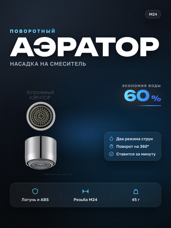 Готовая карточка Поворотный аэратор