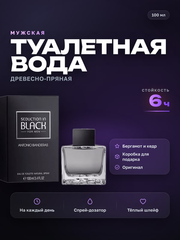 Готовая карточка Мужская туалетная вода